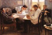 Leonid Pasternak The Night before the Examination oil